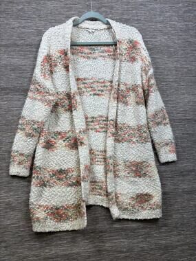Chicsoul Open Front Canyon Cardigan Sweater Womens Size 1X Multicolor Striped